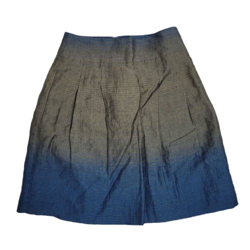 VINCE ombre linen blend‎ striped skirt with pockets 4